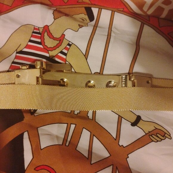 ❤️Stunning! ST JOHN Designer Mesh Gold Tone Belt 27